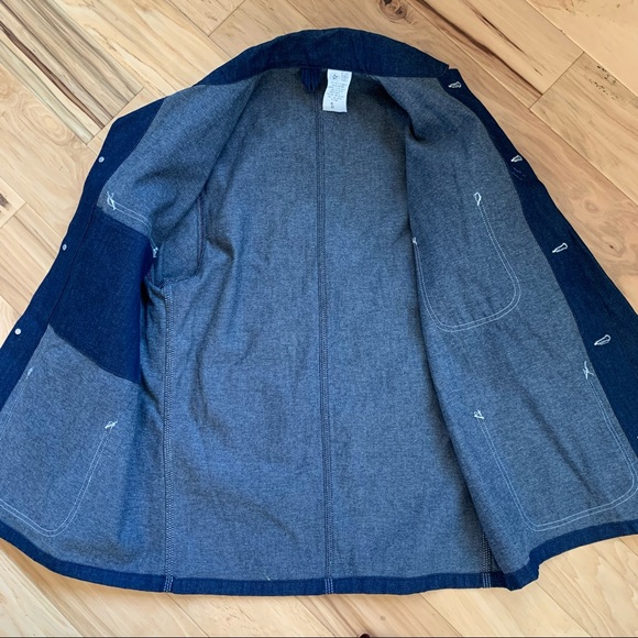 Carhartt Vintage Denim Chore Coat Jacket Size 42 USA Union Made 1980s Excellent! - Picture 6 of 11